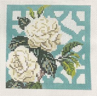 trellis coaster, gardenia by Kirk and Bradley (thumbnail)