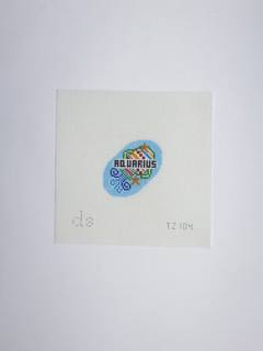 Aquarius Tag Design Canvas by Doolittle Stitchery (thumbnail)