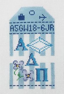 Alpha Delta Pi Sorority Travel Tag by Kangaroo Paw Designs (thumbnail)