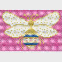 Bee Fushia Background by Tilli Tomas (thumbnail)