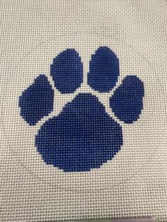 M-Paw Print Ornament by Susan Battle Needlepoint (thumbnail)