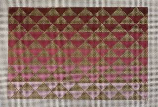 ombre triangles, pink by Kimberly Ann Needlepoint (thumbnail)
