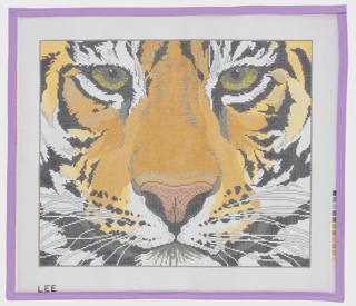 Tiger Face by Kelly Clark Needlepoint (Colonial Needle) (thumbnail)