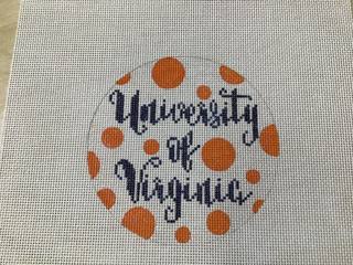University of Virginia Polka Dot Round by A Poore Girl Paints (thumbnail)