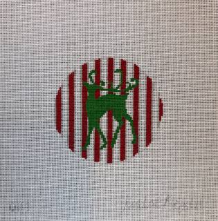 Reindeer Stripe Round by Kristine Kingston (thumbnail)