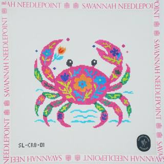 Multi Floral Crab by Ashley Evans Designs (thumbnail)