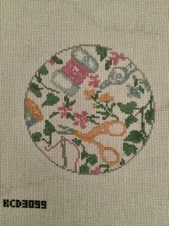 Needlepoint Print Round by KCN Designers (thumbnail)