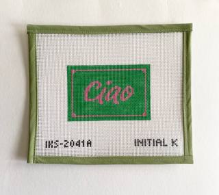 Ciao pink/green passport cover/luggage tag by Initial K Studio (thumbnail)