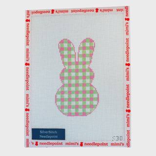 Gingham Peeps Bunny Preppy by Silver Stitch Needlepoint (thumbnail)