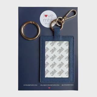 Self-Finishing Leather Charm (Rectangle) - Navy by Love MHB Studio (thumbnail)