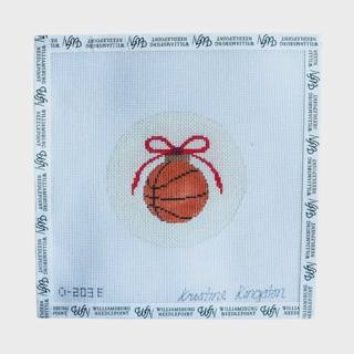 Basketball With Red Bow On White by Kristine Kingston (thumbnail)