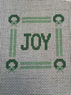 Green Joy Mini Sign by Goodpoint Needlepoint (thumbnail)