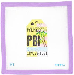 Palm Beach Travel Tag by Hedgehog Needlepoint (thumbnail)