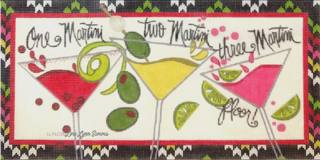 Lorilynn Simms LLPL03 Pillow: One Martini, Two by Painted Pony Designs (thumbnail)