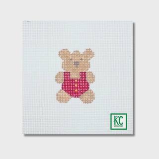 Red Teddy Mini Canvas by Danji Designs (thumbnail)