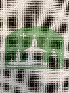 Mint Green Church Silhouette by Stitch Style Needlepoint (thumbnail)