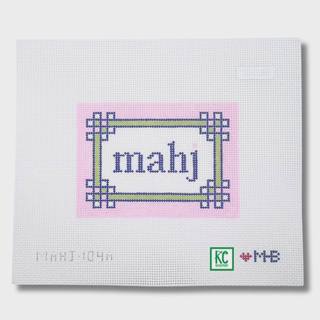 Floral Corner Mahjong Insert Canvas by Love MHB Studio (thumbnail)