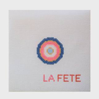 Mini Evil Eye Hand Painted Needlepoint Canvas: 18 mesh by La Fete Needlepoint (thumbnail)