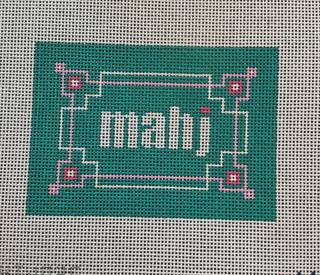 Greek Key Mahjong Insert - Teal/Lilac/Pink by Love MHB Studio (thumbnail)