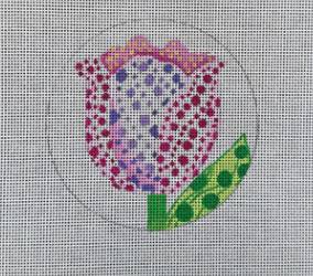 Tulip Round Coaster by The Gingham Stitchery (thumbnail)