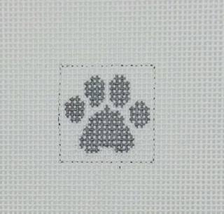 Dog Paw 1 Inch Square Canas by Blue Waters Needlepoint (thumbnail)