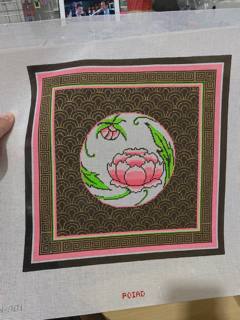 PJH 001 Pink Flower with geometric border by The Point of It All (thumbnail)