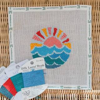 Graphic Sunset Needlepoint Kit by KCN Designers (thumbnail)