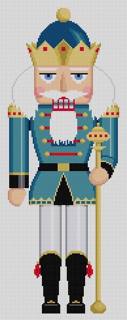 Nutcracker - King w/Scepter by Susan Roberts Needlepoint (thumbnail)