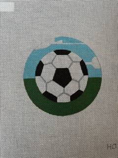 Soccer Ball Round Ornament by Raymond Crawford (thumbnail)