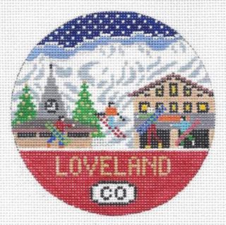 Loveland Round Canvas by Doolittle Stitchery (thumbnail)
