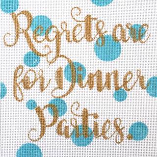 Regrets are for Dinner Parties Bubbles Square by A Poore Girl Paints (thumbnail)