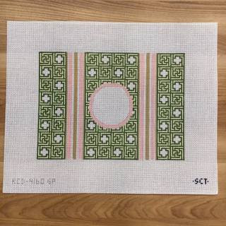 The Kristen (medium) Canvas - Green/Pink by KCN Designers (thumbnail)