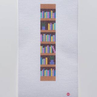 Saturnalia Stitching Bookish Bookmark Key Fob Needlepoint Canvas by Saturnalia Stitching (thumbnail)