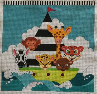 Animals on Sailboat by Colors of Praise Art Studio (thumbnail)