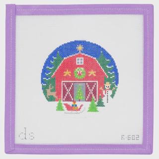 Christmas Barn Ornament by Doolittle Stitchery (thumbnail)