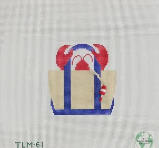 Lobster Tote - Regatta Blue by Tout Le Monde Needlepoint (thumbnail)