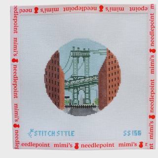 New York Manhattan Bridge with Stitch Guide by Stitch Style Needlepoint (thumbnail)