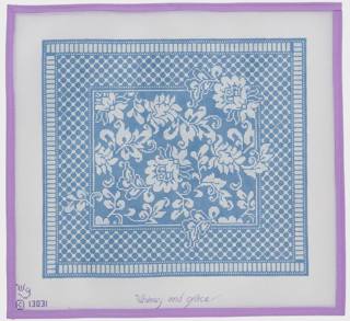 Wedgewood Damask Footstool by Whimsy and Grace (thumbnail)