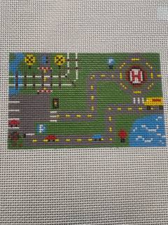 M-Mini Car Play Mat by Evergreen Needlepoint (thumbnail)