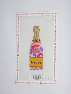 Veuve Bottle - Pink Swirl Canvas by C'ate La Vie (thumbnail)