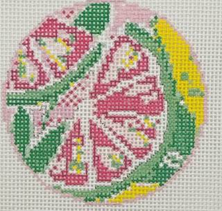 M-Lemonade Round by Blue Waters Needlepoint (thumbnail)