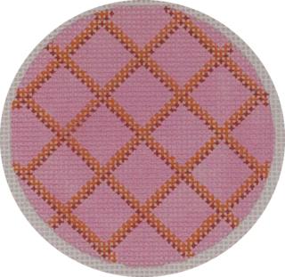 pink & orange lattice by Kate Dickerson Needlepoint Collections (thumbnail)