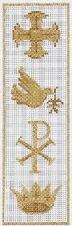 Chrismon Bookmark by Kate Dickerson Needlepoint Collections (thumbnail)