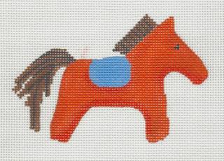 Bag Charm - Hermes Horse with Saddle by Kate Dickerson Needlepoint Collections (thumbnail)