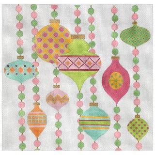 Mod Ornament Collection - Pink & Green on 18 mesh by Eye Candy Needleart (thumbnail)