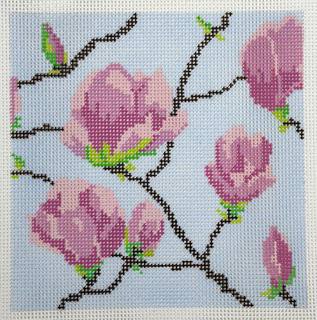 Susan Battle #SP11 Magnolia Blossoms by Susan Battle Needlepoint (thumbnail)