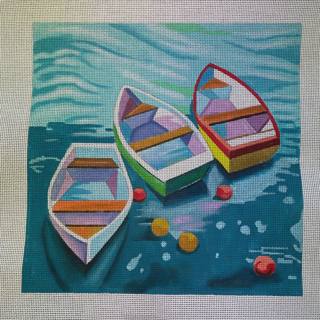 Boats and Buoys MC495-B by Colors of Praise Art Studio (thumbnail)
