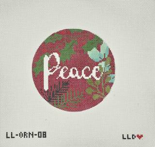 Peace Ornament Red by Laura Love Designs (thumbnail)