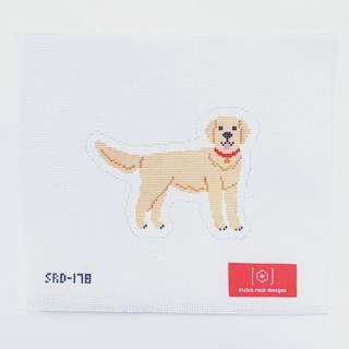 Golden Retriever Ornament Canvas by Stitch Rock Designs (thumbnail)