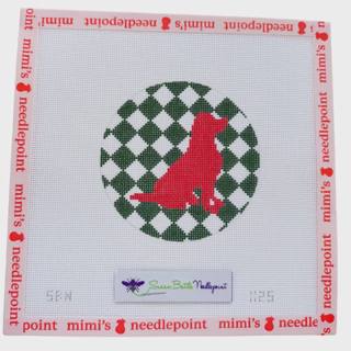 Mod Sitting Lab on Diamonds by Susan Battle Needlepoint (thumbnail)